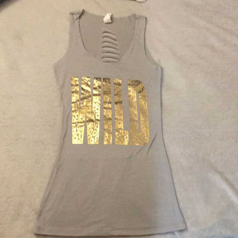 Long WILD tank, with ripped back detailing large